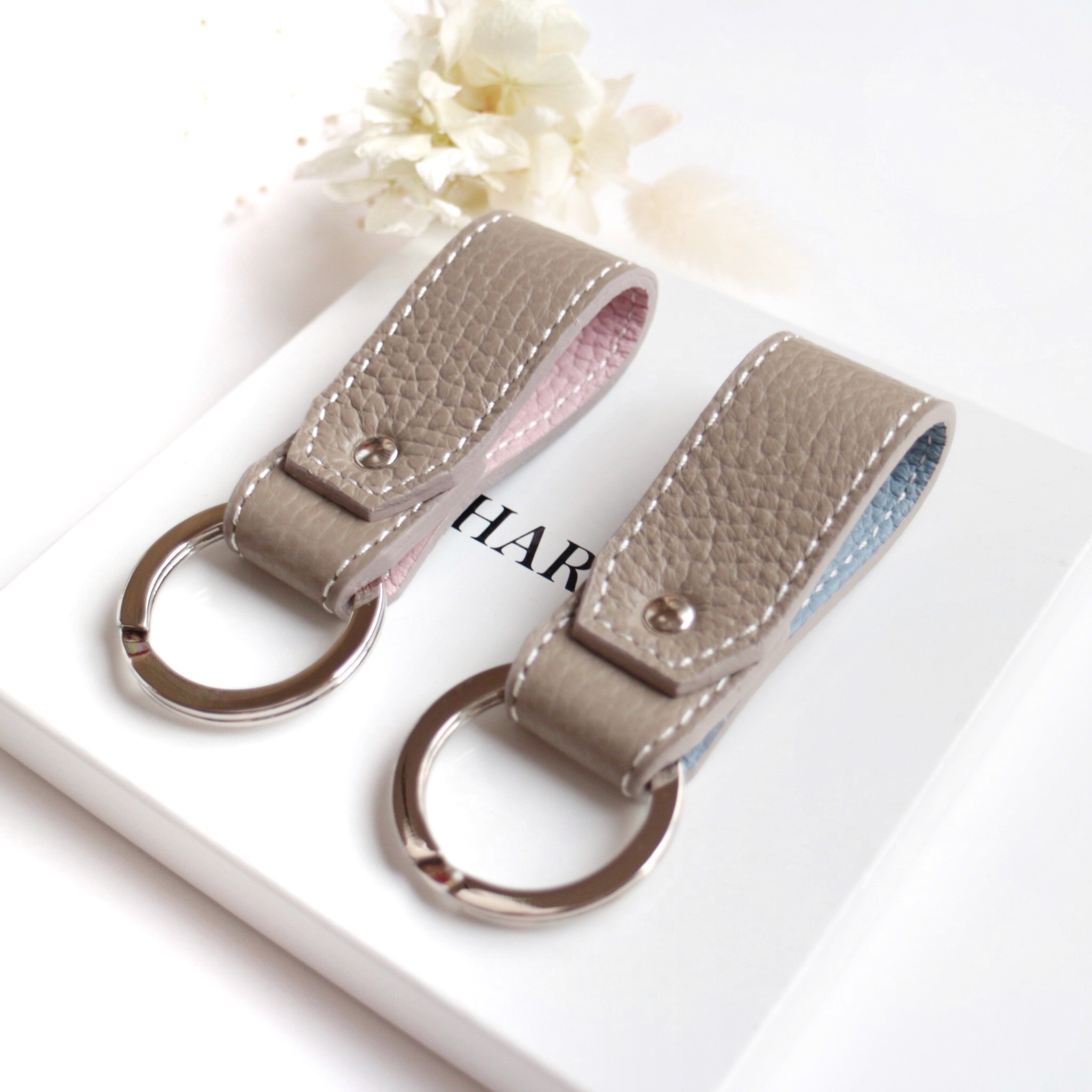 イニシャル刻印可能】レザーループキーリング | Charme（シャルム）の